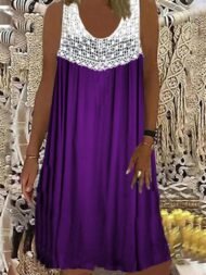 Women's Dresses Round Neck Sleeveless Casual Dress - Image 2