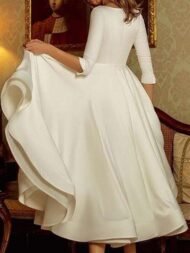 Women's Dresses Temperament V-Neck Long Sleeve Elegant Dress - Image 2