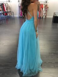 Women's Dresses Sling Mesh Sleeveless Slit Dress - Image 2