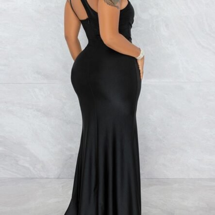 Women's Dresses One-Shoulder Sling Sleeveless Slit Dress