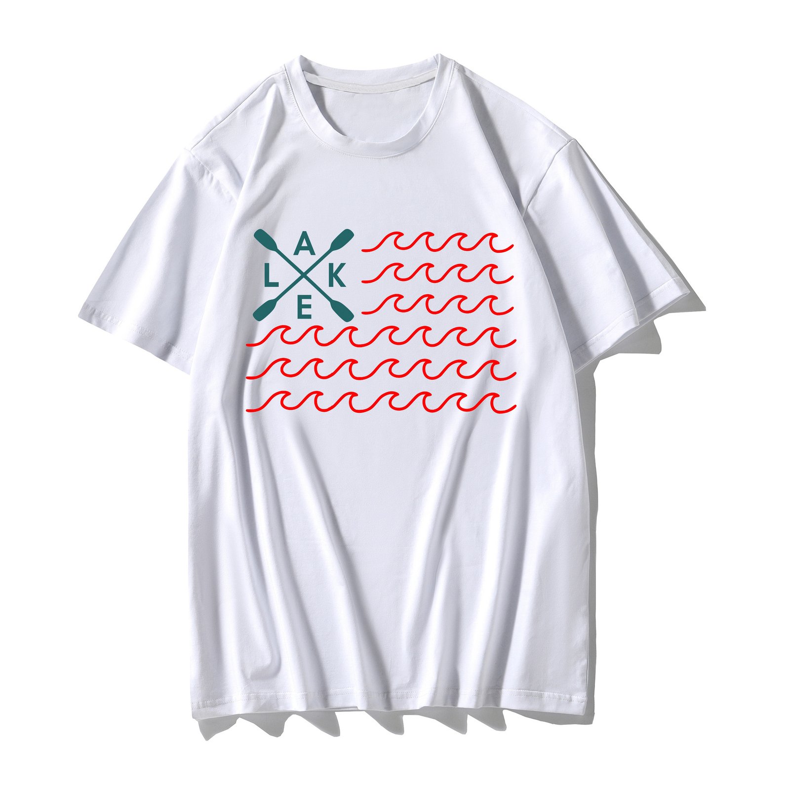 9627FDAD-9D17-05CF-05D7-9D00ECBA2483.jpg Women's Lake Waves Flag Cotton Oversized T-Shirt - Image 1
