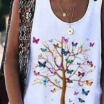 Women's Dresses Casual Sleeveless Print Pocket Dress