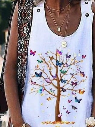 Women's Dresses Casual Sleeveless Print Pocket Dress
