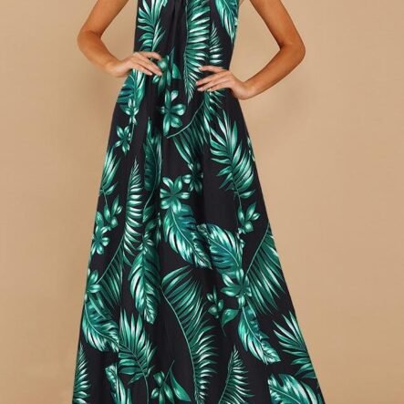 Loose Sleeveless Print Maxi Dress