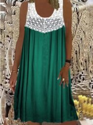 Women's Dresses Round Neck Sleeveless Casual Dress - Image 3
