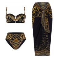 Flaxmaker Printed Bikini Swimsuit and Cover Up (Shipped on Apr 30th)